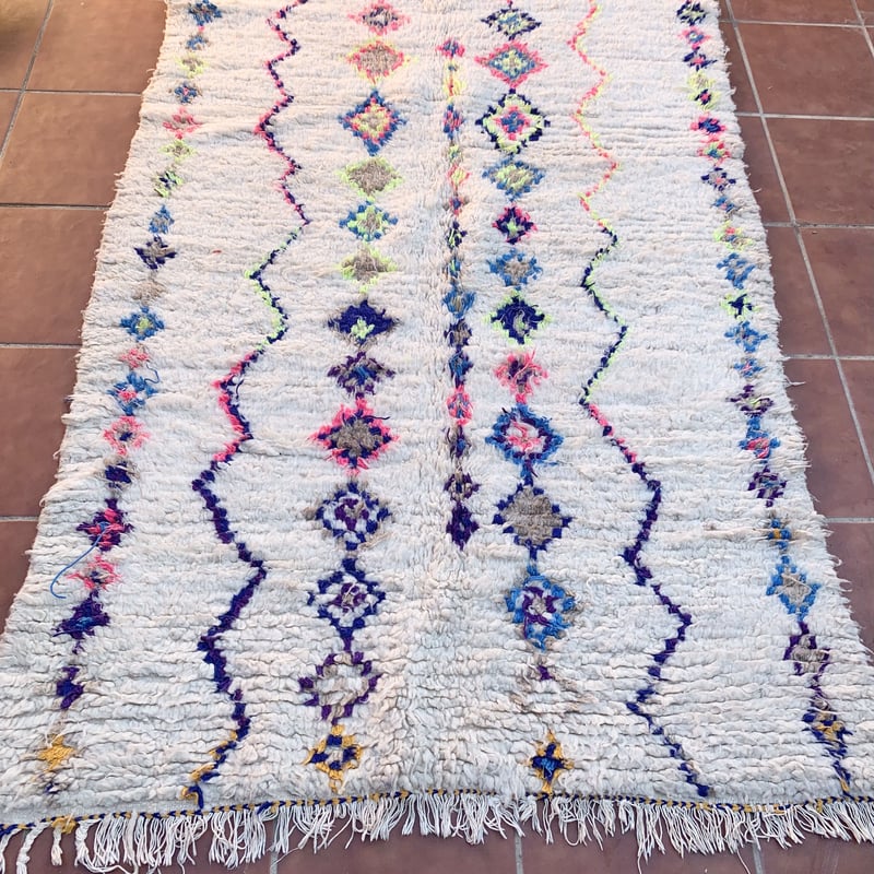 モロッコ ラグ カーペット 絨毯 アジラル カラフル ベニワレン | Boawid