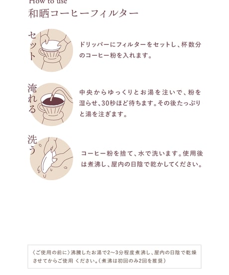 和晒コーヒーフィルター 円すい型