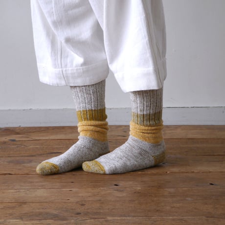 [再入荷 ] ざっくり編みくつした / 杢ウール / ロング