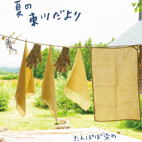 たんぽぽ様 夏の東川だより] たんぽぽ染めのキッチンクロス | salvia