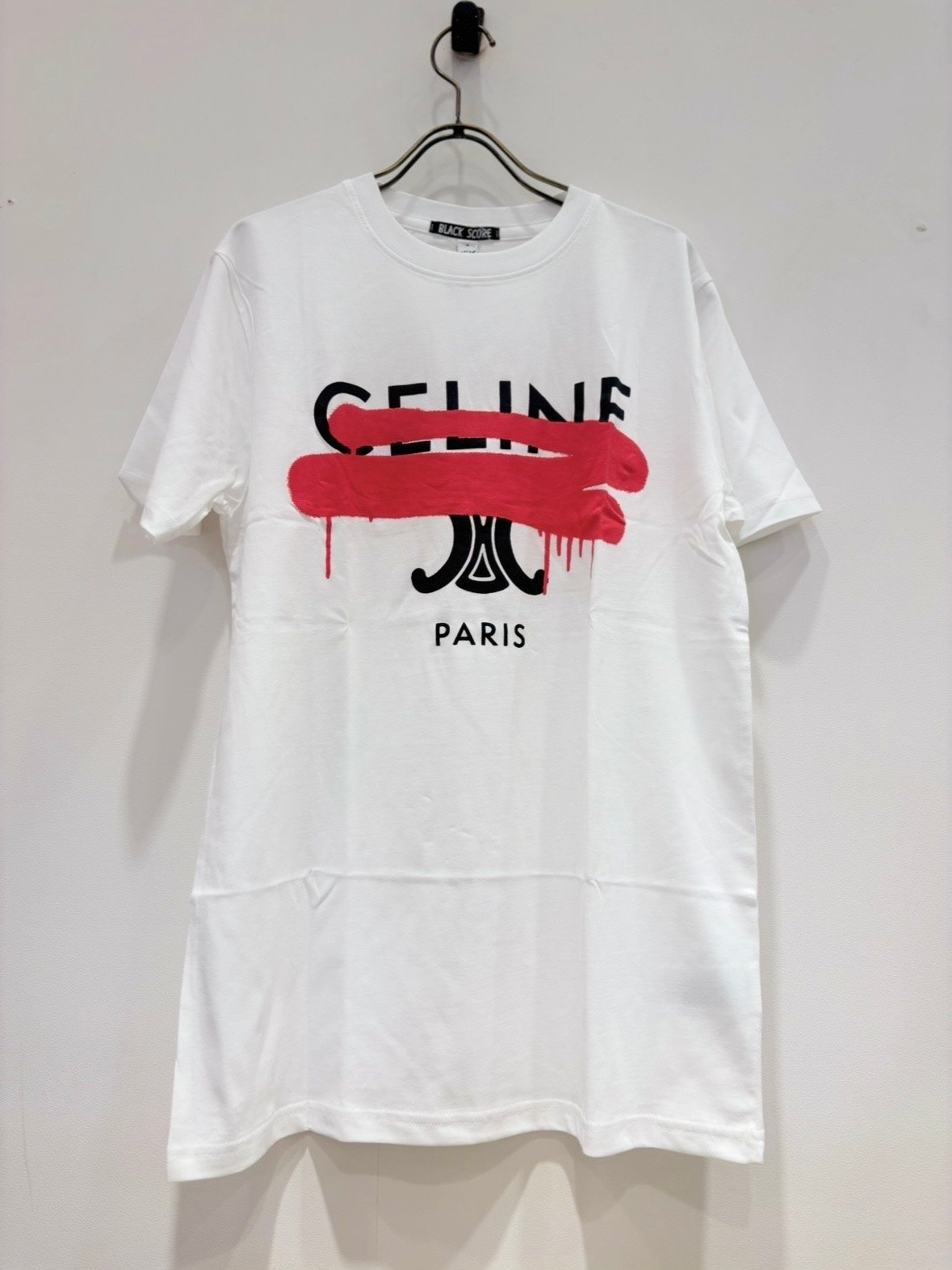 BLACK SCORE】CELINE LOGO CROSS／サイズS ホワイト | Jasm