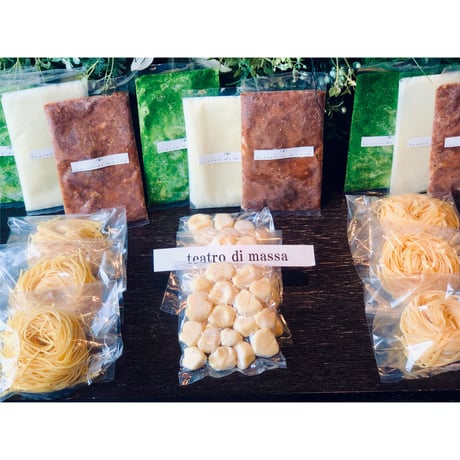 【自宅でシェフの味！】テアトロディマッサ　通販「道産食材を使ったパスタソースと自家製パスタのセット＜各3セット　9人前＞」《送料無料》