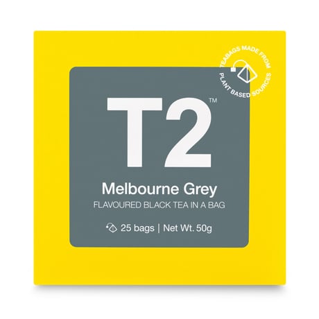 在庫限り　T2 紅茶 Melbourne Grey(メルボルン・グレイ）ティーバック25個入り