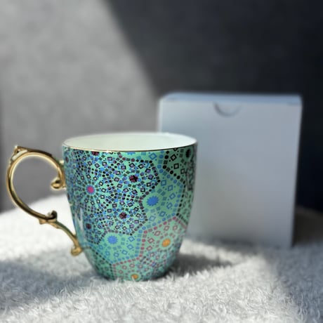 T2 紅茶　モロッカンマグカップ　Moroccan Tealeidoscope Pretty Mug Aqua