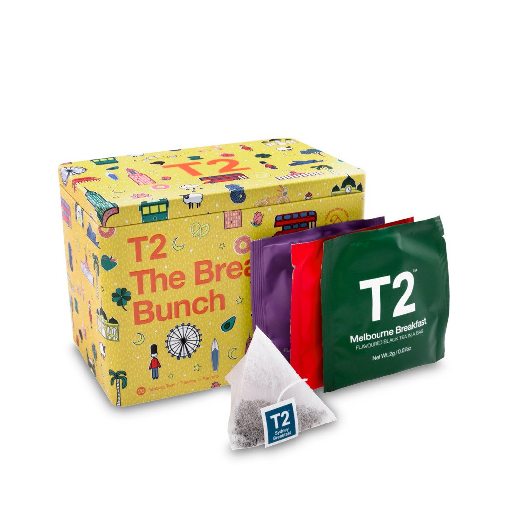 T2 紅茶 The Breakfast Bunch ティーバッグ20個入り アソートボックス