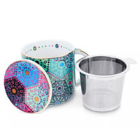 T2 紅茶　マグ&インフューザー　Moroccan Tealeidoscope Aqua Mug With Infuser　 Aqua