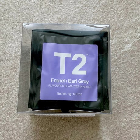 T2 紅茶 French Earl Grey（フレンチ・アールグレイ）ティーバッグ 12個入　クリアボックス