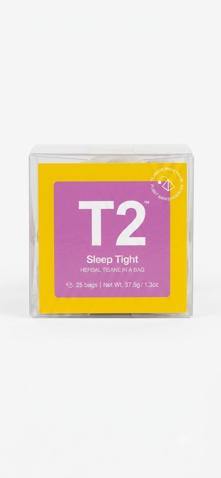 T2 紅茶 Sleep Tight (スリープ タイト)ティーバッグ25個入り クリア