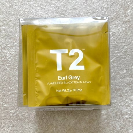 T2 紅茶 Earl Grey（アールグレイ）ティーバッグ 12個入　クリアボックス