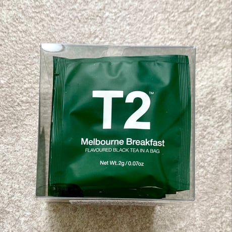 T2 紅茶 Melbourne Breakfast（メルボルン・ブレックファスト）ティーバッグ 12個入 クリアボックス