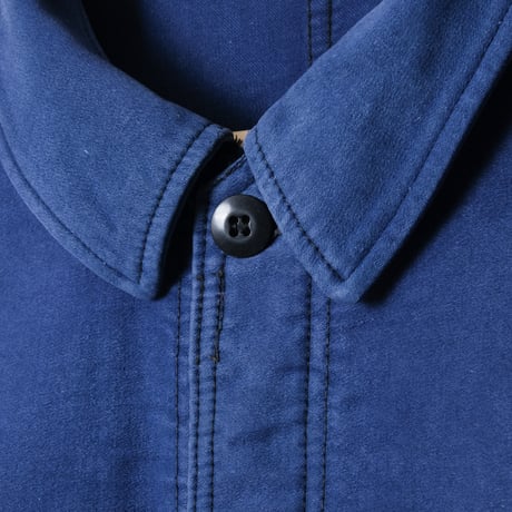 50-60s Le Mont St Michel Blue Moleskin Jacket