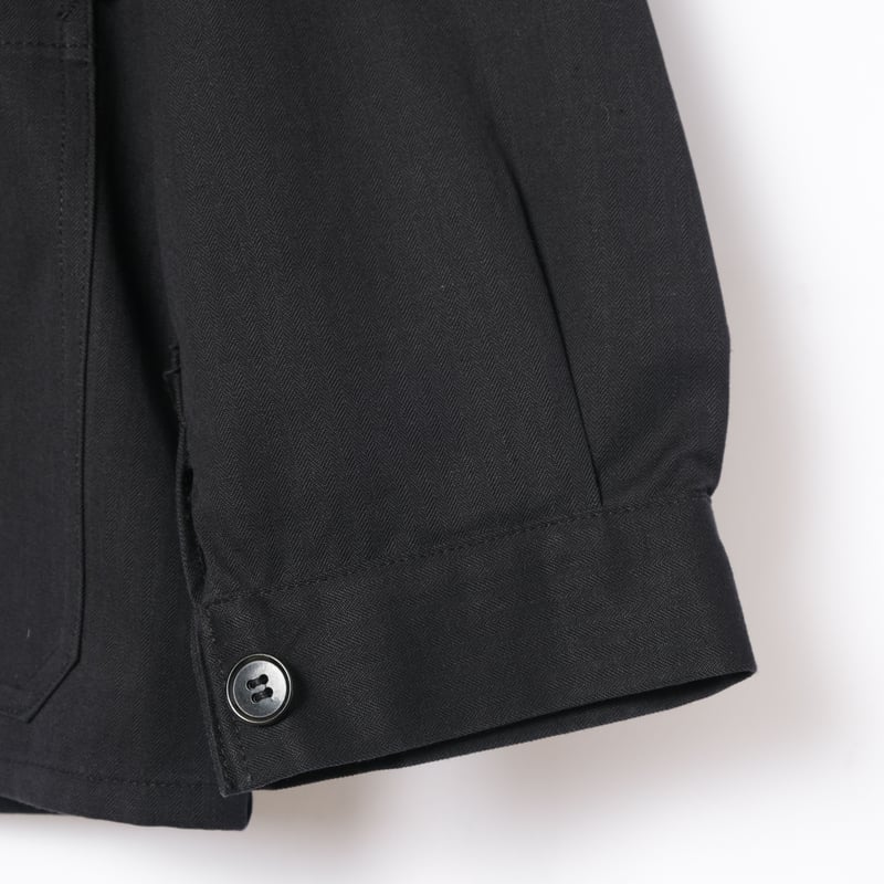 60s France Vintage ZVTT Black HBT Work Jacket D 60s France Vintage ZVTT Black HBT Work Jacket D