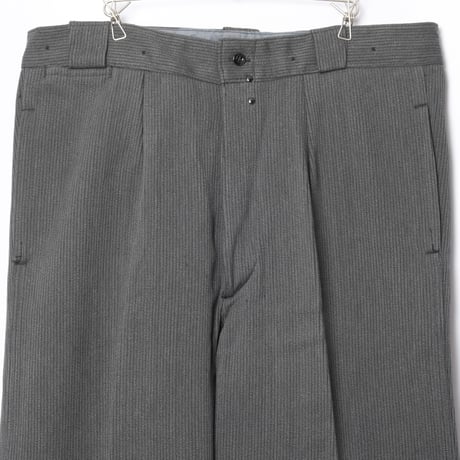 40-50s France Vintage Gray Cotton Pique Hunting Trousers Dead Stock