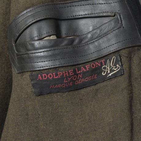 30s French Vintage Adolphe Lafont Leather Jacket（Corbusier Jacket）