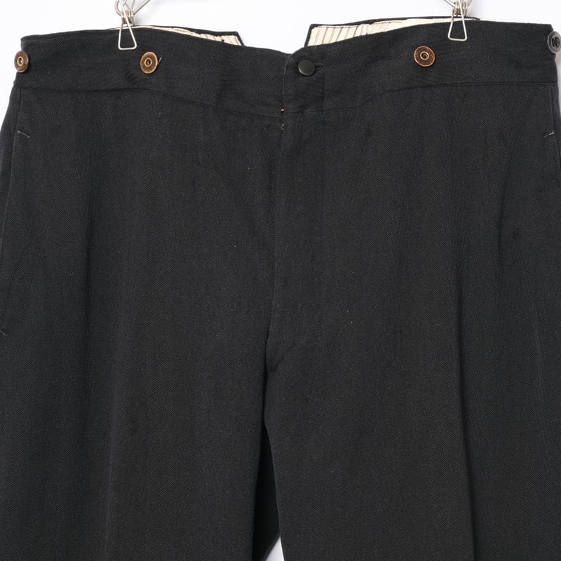 30-40s France Vintage Wool Black Trousers | Ugl 30-40s France Vintage Wool Black Trousers | Ugl