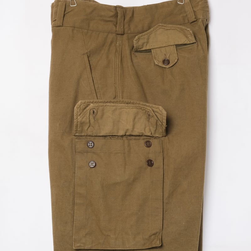 40s 50s フランス軍 M-47 前期 ワイドカーゴパンツ 比翼type WAIPER.inc ワイパーインク フランス軍 M-47 カーゴパンツ 前期