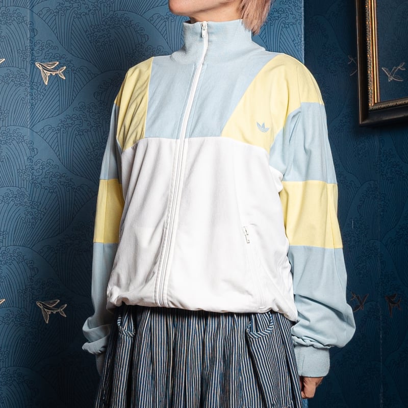 80s Vintage adidas ATP Track Jacket Light Gray