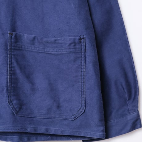 50-60s France Vintage Le Favori Blue Moleskin Jacket