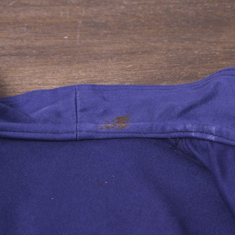50-60s BARBE BLEUE Blue Moleskin Jacket Dead S