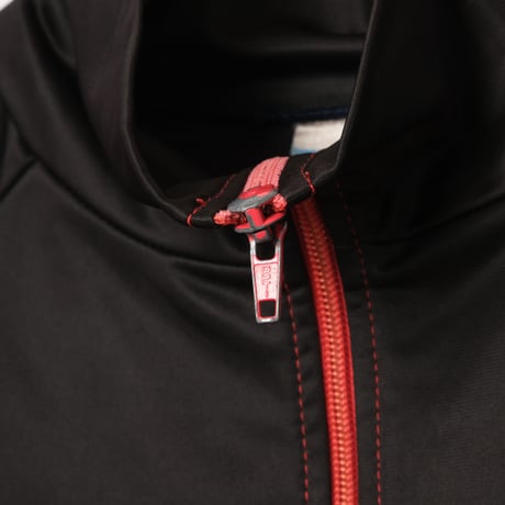 70-80s Vintage adidas Track Jacket Curve Pocket  Black × Red Small