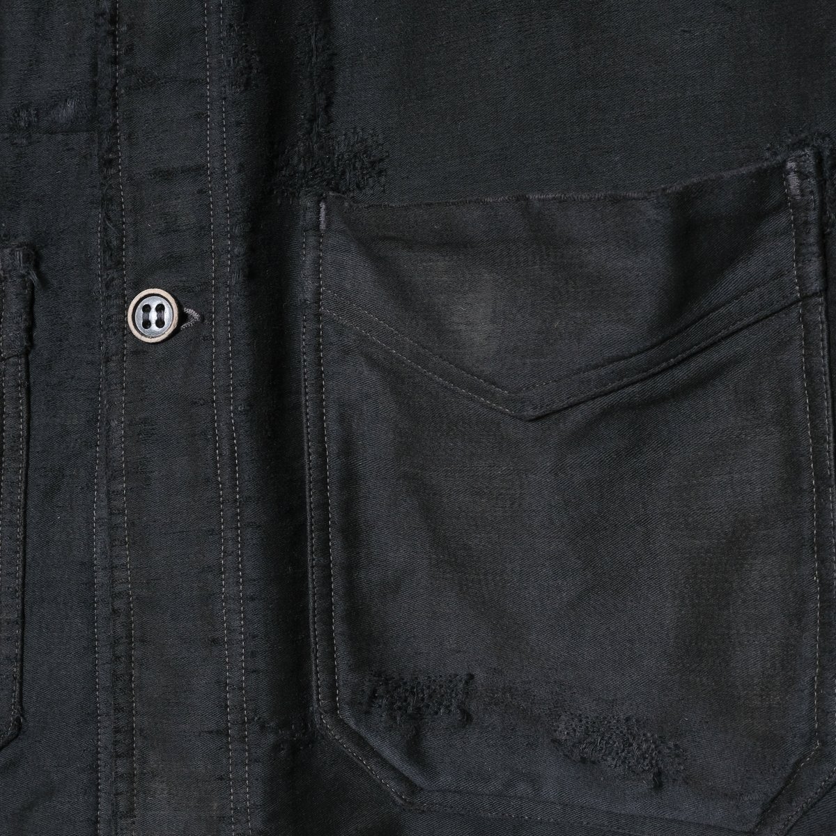 30s-40s Le Durable Black Moleskin Jacket Wood 30s-40s Le Durable Black Moleskin Jacket Wood