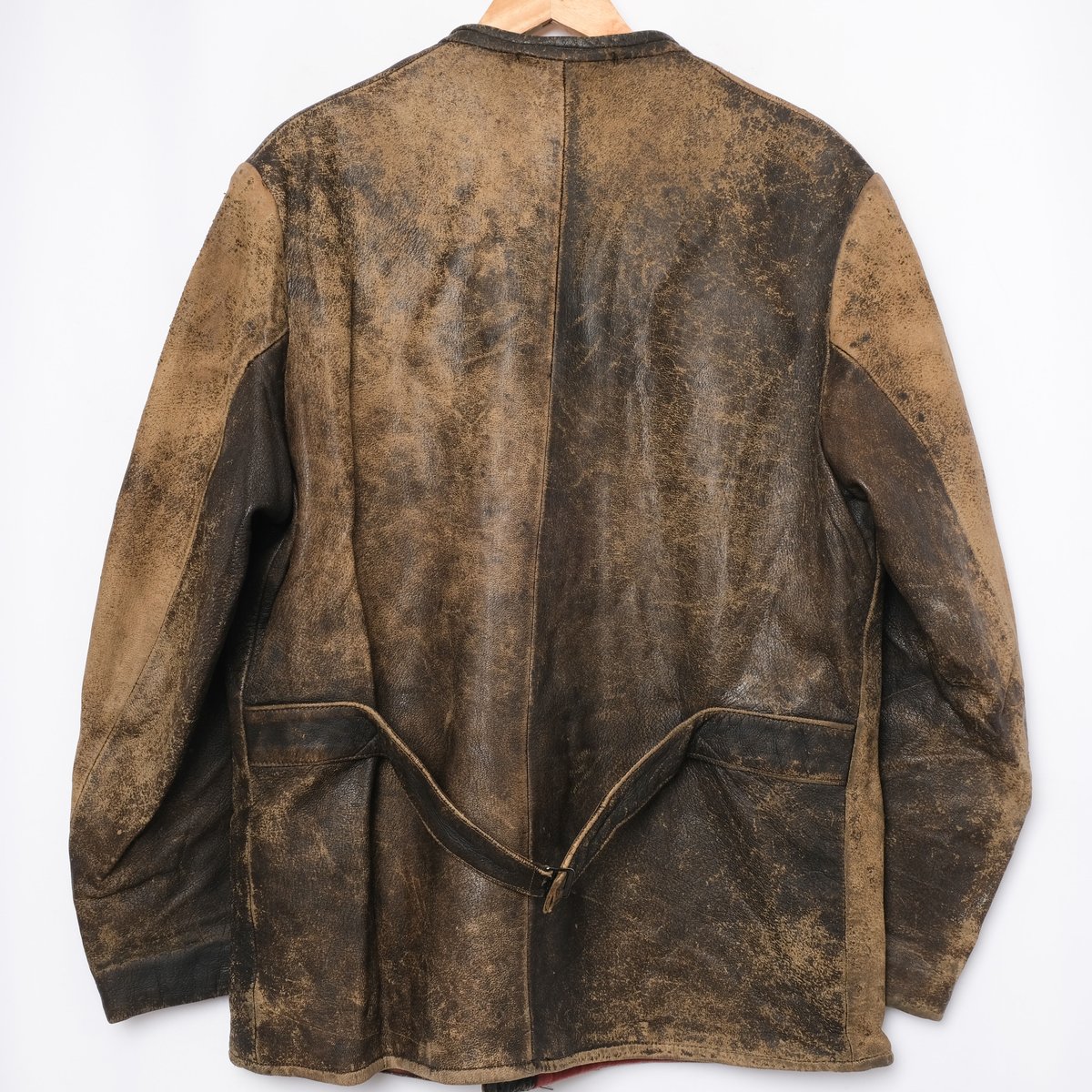 40s Sweden Vintage Double Breasted Leather Jac