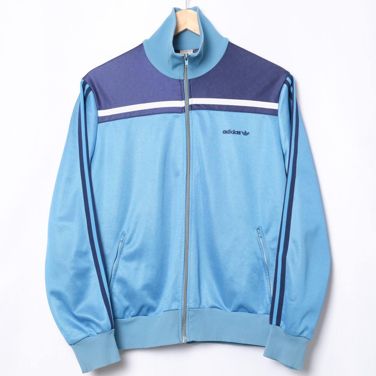 80s Vintage adidas Track Jacket Light Blue × Na 80s Vintage adidas Track Jacket Light Blue × Na
