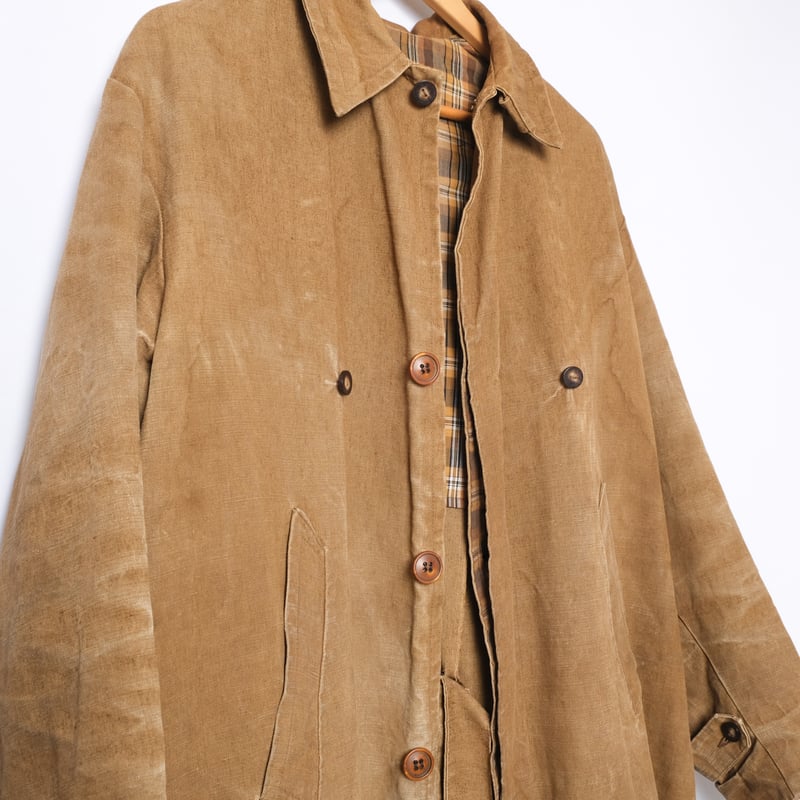 40-50s France Vintage METTEZ Linen Hunting Coat