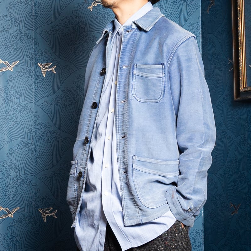 40-50s France Vintage Le Mont Saint Michel Blue