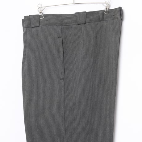 40-50s France Vintage Gray Cotton Pique Hunting Trousers Dead Stock