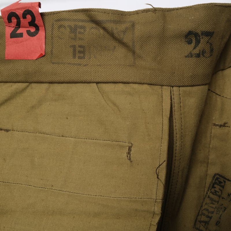 French Army M47 Trousers Early Size 23 Metal Bu