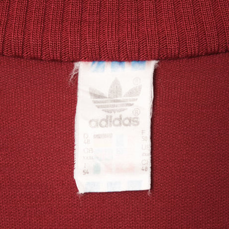 80s Vintage adidas Knit Track Jacket Bordeaux (Made in West Germany)