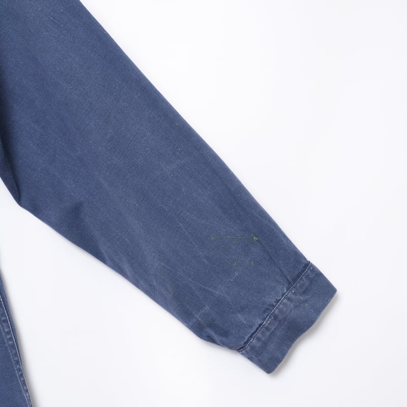 40s France Vintage Adolphe Lafont Blue Cotton T 40s France Vintage Adolphe Lafont Blue Cotton T