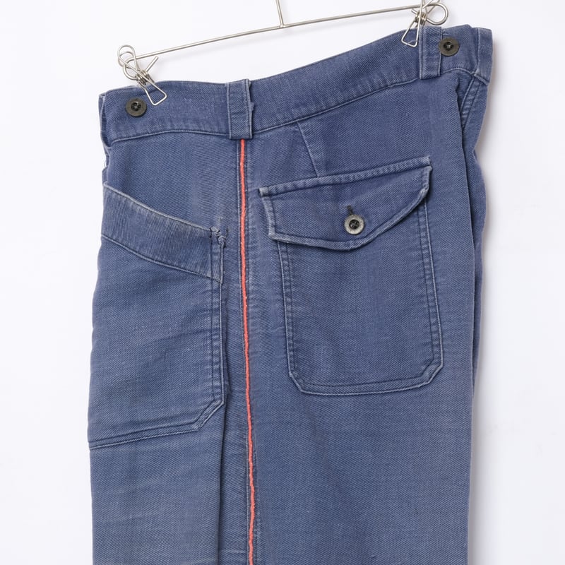 40-50s France Vintage Fireman Cotton Trousers |