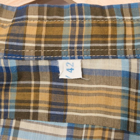 60-70s Poland Vintage Checked Shirt