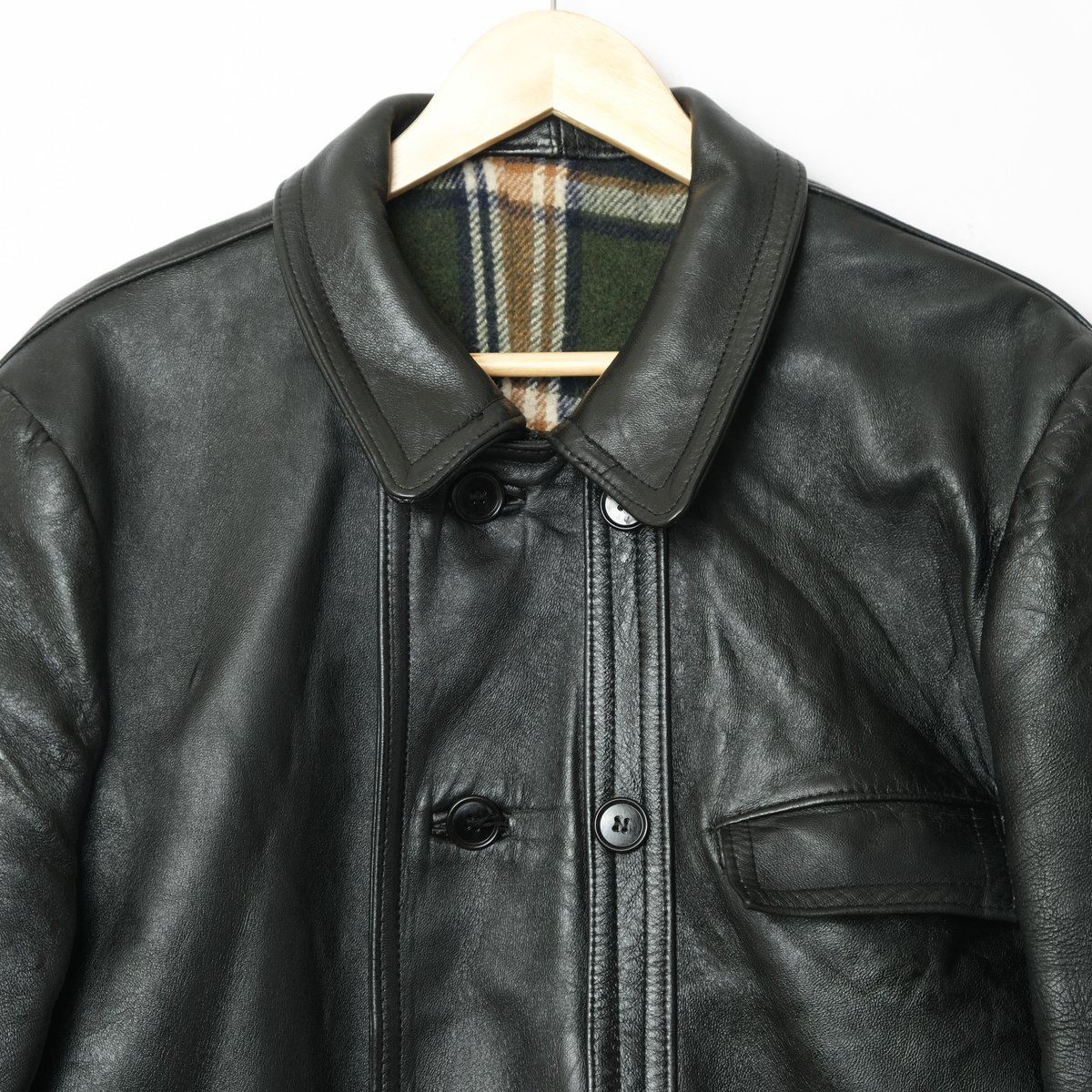 70-80s French Vintage GVF Leather Jacket (Corbu
