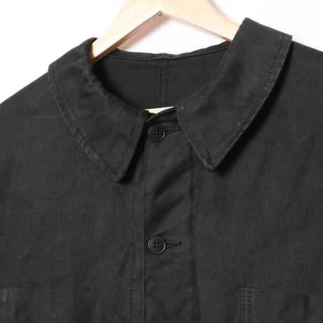 50-60s France Vintage DOLMEN Black Moleskin Jacket