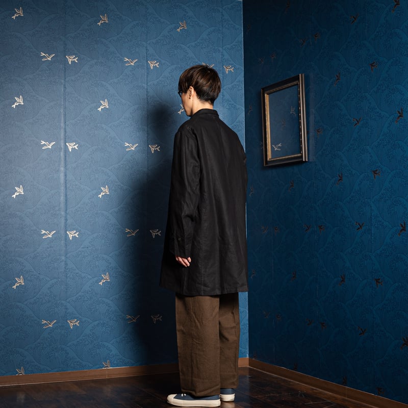 40s France Vintage Indigo Linen Maquignon Coat 40s France Vintage Indigo Linen Maquignon Coat