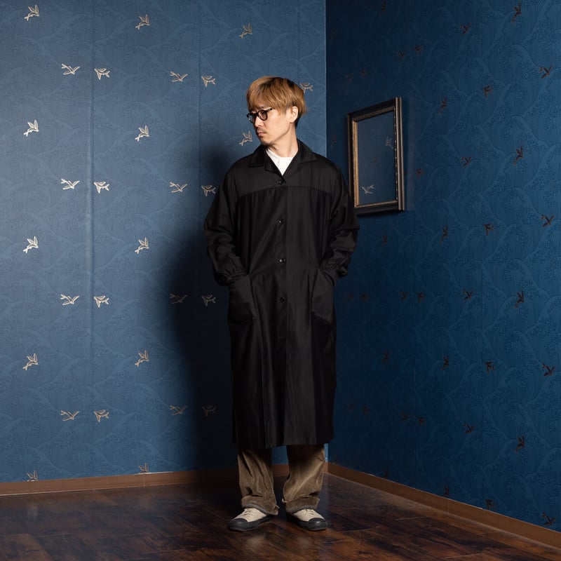 50-60s France Vintage Light Black Moleskin Wor