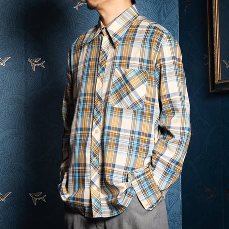 60-70s Poland Vintage Checked Shirt