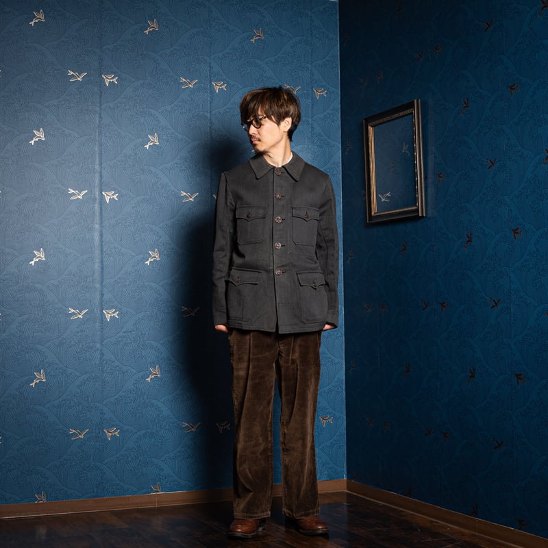 40-50s France Vintage EGAN Cotton Pique Hunting 40-50s France Vintage EGAN Cotton Pique Hunting