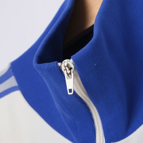 60-70s Vintage adidas Ventex Track Jacket Ivory × Blue (Made in France)