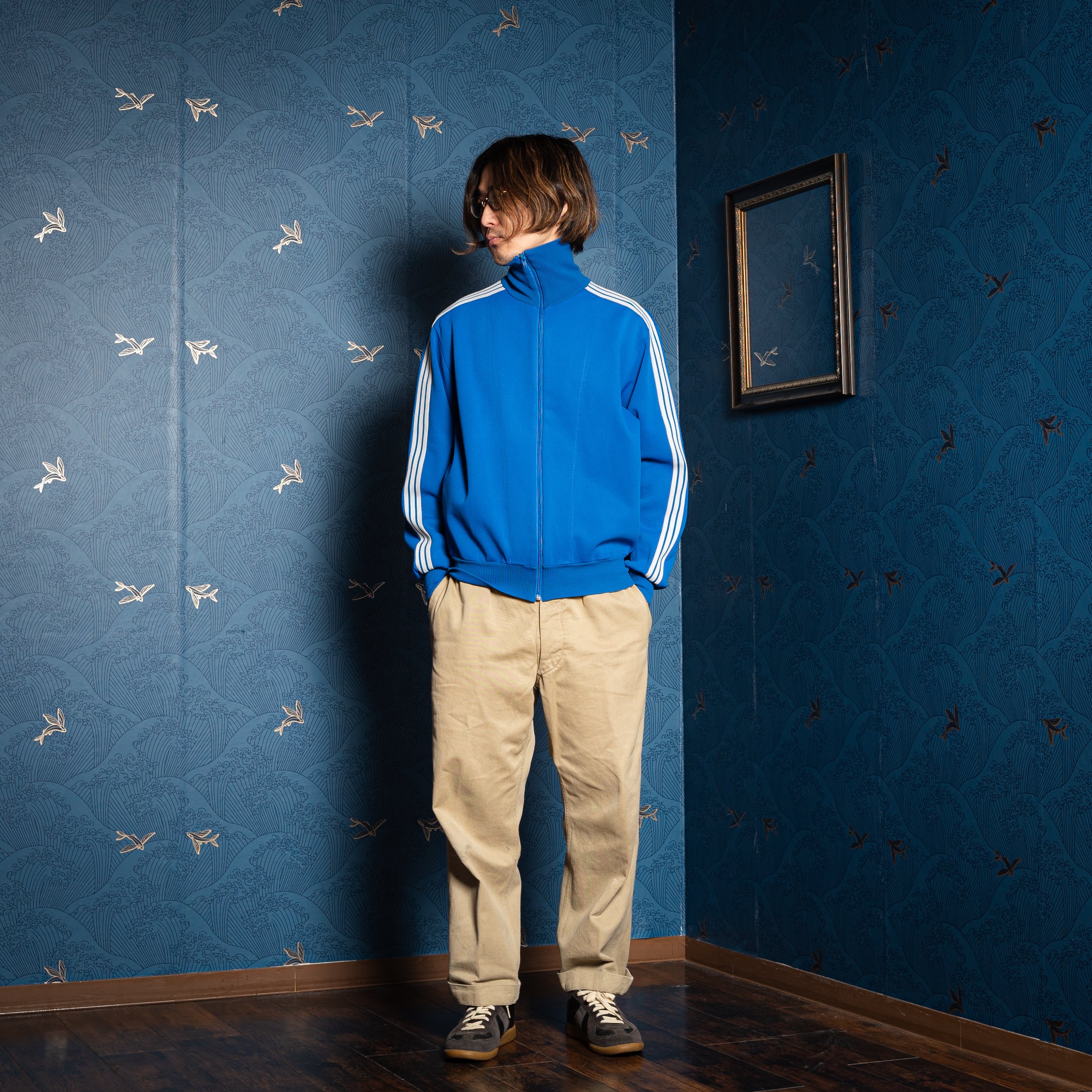 60-70s Vintage adidas Track Jacket Blue (Made i