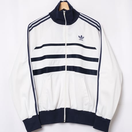 70-80s Vintage adidas Ventex Track Jacket Model  First White×Navy (Made in France)