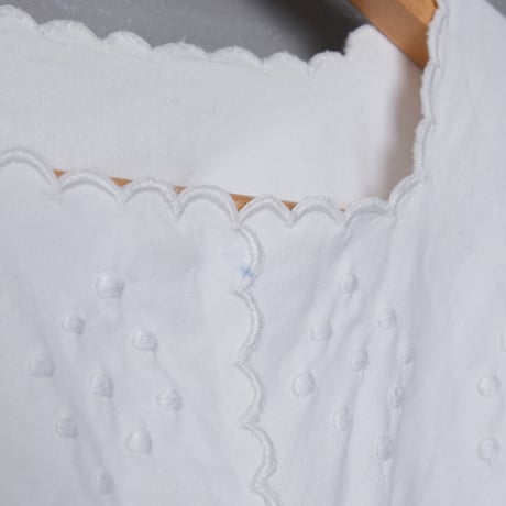 Early 1900s French Antique Cotton Night Dress ①