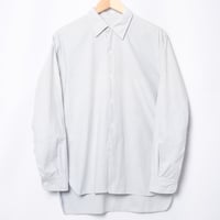 50s France Vintage Light Blue Gray Cotton Shirt