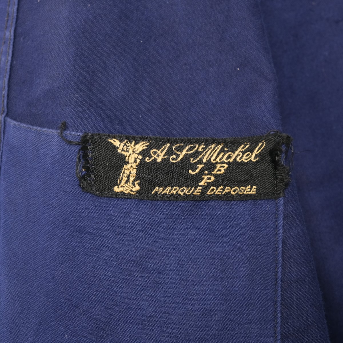 40-50s France Vintage A St Michel Blue Moleskin