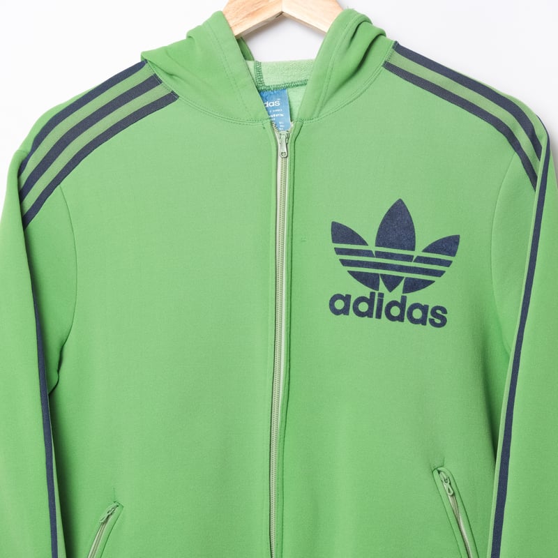70s Vintage adidas Ventex Hoodie Light Green (M