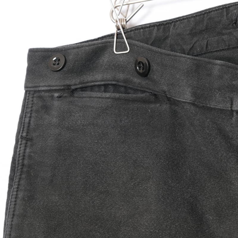40s France Vintage Black Moleskin Work Trousers