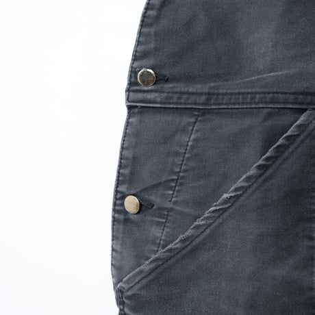 60-70s Adolphe Lafont  Black Moleskin Work Overalls